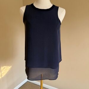 rag & bone Daria 100% Silk Sleeveless Top-Blue Size XS